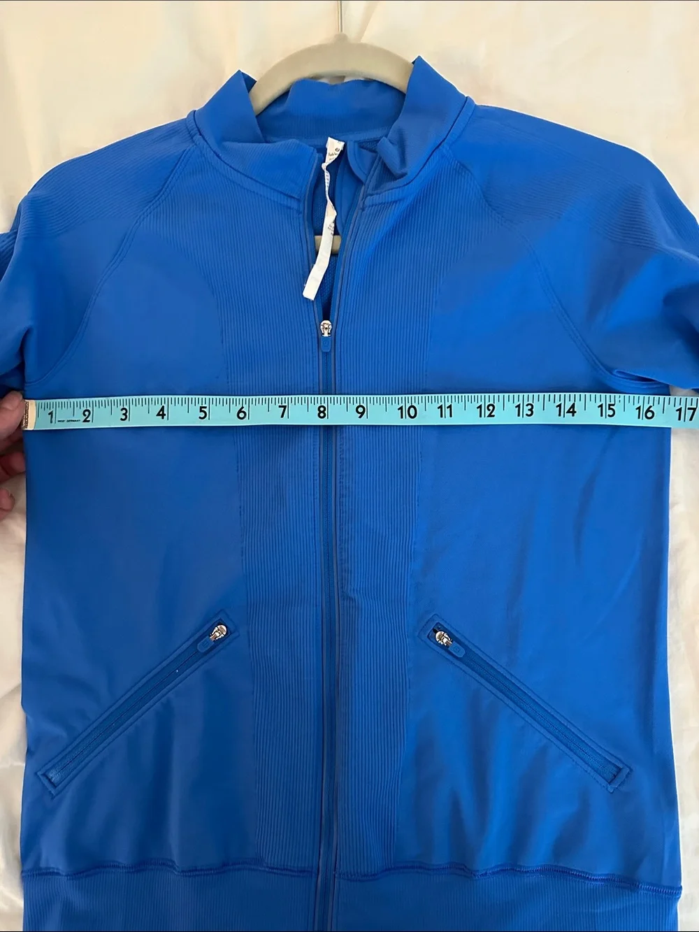 Lululemon EUC Women’s Electric Blue Full-Zip Active Stretch Zip-Up - size 8
